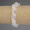 Rock Crystal Faceted Bead Bracelet, diameter 10-14 × 3-7 mm ±, length 18 cm ± stretch