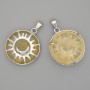 Citrine pendant in a "Sun" setting, diameter 27 mm+