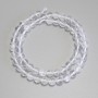 Beads of rock crystal, smooth ball, diameter 6.5 mm ± on a thread, length 37 cm+
