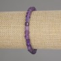 Amethyst Faceted Cube Bracelet, 5×5 mm, 18 cm length, stretch