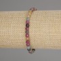 Faceted Tourmaline Cube Bracelet, 4x4 mm cube, 18 cm length +/- stretch