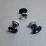 Black oval toy eyes 13x10 mm, packaging 50 pairs