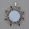 Pendant 'Sun' with Moonstone 39mm±, length 46mm±