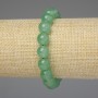 Jade Bracelet with Smooth Round Beads 10mm, 18 cm Length, Stretch