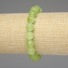 Peridot Bracelet with Faceted Beads 10mm, 18 cm Stretch