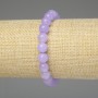 Lavender Amethyst Bracelet, Smooth Beads 8mm, 18 cm Stretch