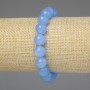Aquamarine bracelet with smooth beads 10mm