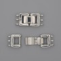 Clasp for 3 strands, diameter 25×11 mm, silver-colored metal