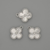 Shamrock Pendant 14x14 mm, length 17 mm, silvery metal