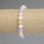 Morganite bracelet with smooth 8 mm beads, length 18 cm, stretch