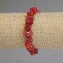 Faceted Coral Bracelet on Stretch Cord