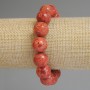 Sponge Coral Bracelet with Smooth 14mm Beads, 18 cm Stretch