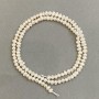 Natural freshwater pearl beads 3x4 mm, approx. 35 cm long on a thread