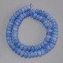 Aquamarine Rondelle Beads, diameter 8x5 mm, length 38 cm on thread