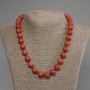 Sponge Coral Necklace with Smooth Beads, 12 mm Diameter ±, 50 cm Length ± with Clasp