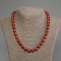 Sponge coral necklace with smooth ball beads, 10 mm diameter, 50 cm length ± with clasp