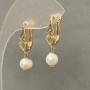 Freshwater Pearl Earrings, diameter 7×6 mm, length about 28 mm