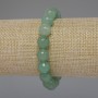 Nephrite bracelet with faceted beads, 10 mm diameter, 18 cm stretch