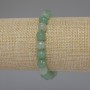 Nephrite Bracelet with Faceted Beads, 8 mm Diameter, 18 cm Stretch
