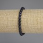 Aventurine Bracelet 'Night of Cairo' with a faceted bead, diameter 6 mm ±, length 18 cm +