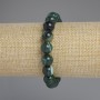 Agate Bracelet with Smooth Beads, 8mm Diameter, 18cm Length, Stretch