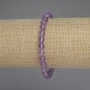 Amethyst Faceted Bead Bracelet, 6mm Diameter, 18 cm Length, Stretch