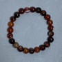 Agate Bracelet with Smooth 8mm Beads, 18 cm Stretch
