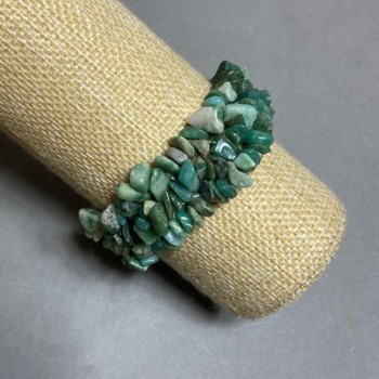 Amazonite bracelet "stone chips" on elastic 7-10(±)mm circumference 18cm+