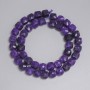 Sugilite beads, faceted cube 8.5×8.5 mm, length 37 cm on thread