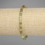 Faceted Grossular Bracelet with Cube-Shaped Beads, 4x4 mm, Length 18 cm, Stretch