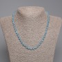 Topaz Necklace with Faceted Beads, 5.5 mm Diameter, 45 cm Length, with Clasp