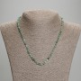Emerald Necklace with Faceted Cube Beads, 4x4 mm, length 45 mm, with clasp