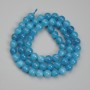 Aquamarine Beads, Smooth Round, 6 mm Diameter ±, 38 cm Length ± on Thread