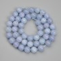 Aquamarine Beads, Smooth Round Balls, 8 mm Diameter, 38 cm Length on Thread