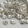 Bead Cap Findings, 7 mm Diameter with 2.5 mm Hole, Silver-Colored Metal, Pack 20 g (~127 pcs)