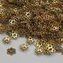 Bead cap findings, gold-tone, 6 mm diameter, hole diameter 1.9 mm, packaging 20 g (approx. 355 pcs)