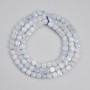 Aquamarine Beads Faceted Cubes 4x4mm, length 39 cm +/- on thread