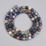 Sodalite faceted cube beads 4.5 x 4.5 mm, length 38 cm on a thread