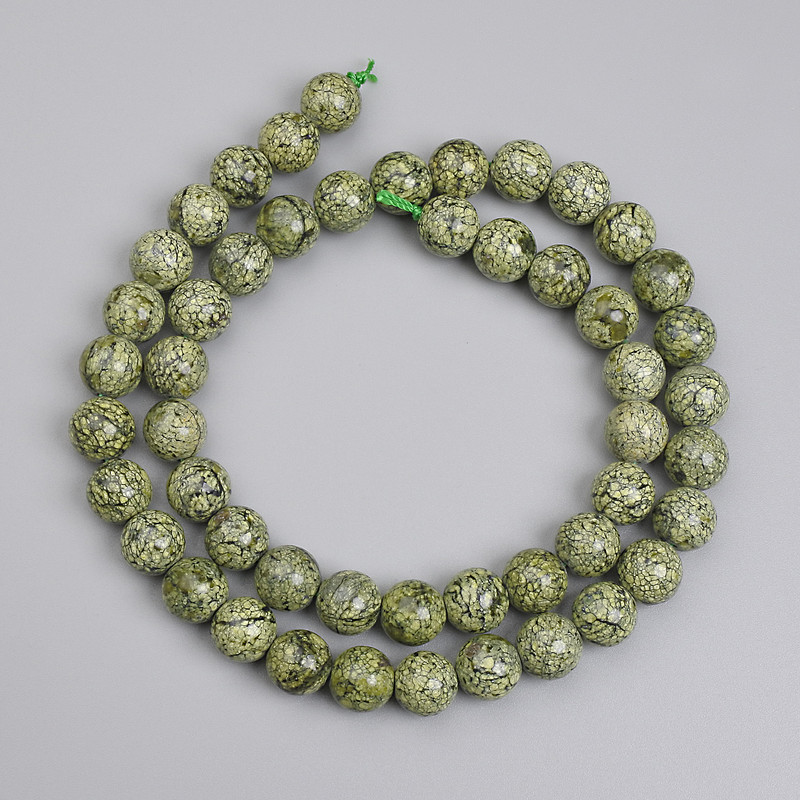 Serpentine Beads - Smooth 8mm on Thread