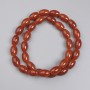 Carnelian Beads, Barrel-shaped, 12x8 mm, on beading thread, length 39 cm+