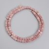 Rhodonite cube beads, 4.5x4.5 mm, on thread, length 38 cm+