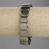 Pyrite Bracelet, Smooth Link 15×10 mm, 18 cm length, Stretch
