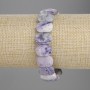 Charoite bracelet with faceted links 15×10 mm, length 18 cm, stretch