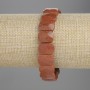 Aventurine Bracelet 'Golden Sand' - Faceted Link 14x10 mm, 18 cm Stretch
