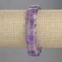 Faceted Amethyst Bracelet, 14x10 mm links, 18 cm length, stretch