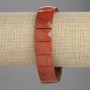 Red Jasper Bracelet with Faceted Links, 15×11 mm, 18 cm Stretch