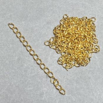 Additional Extension Chain 7 cm, Yellow Gold Finish (+/-)
