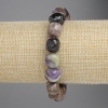 Charoite Faceted Bracelet, diameter 11×10 mm, 5 mm +/-, length 18 cm +/- stretch