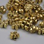 Gold-tone bead insert findings, 7×3 mm, hole diameter ~1.5 mm, packaging 20 g (~47 pcs)