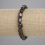 Bronzite faceted bracelet, bead diameter 7-12×7-8 mm, length about 18 cm, stretch bracelet